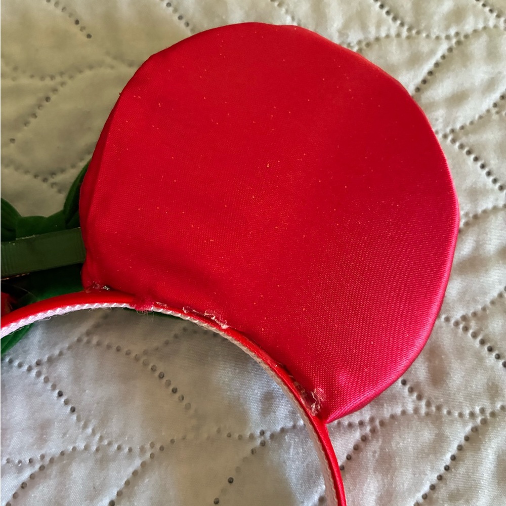 Disney inspired Festive Red and Green Mouse Ears Headband - Picture 8 of 9